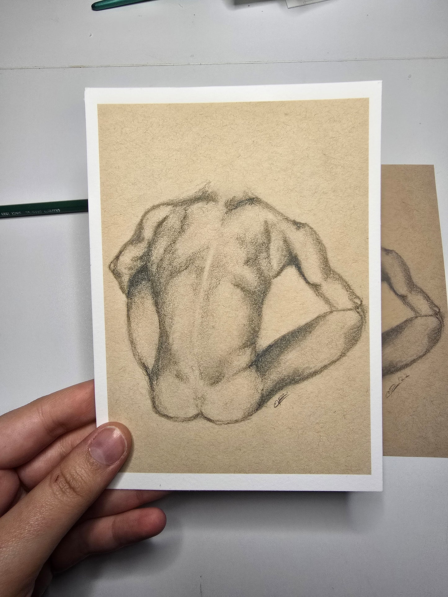 Male Nude Sketch Print