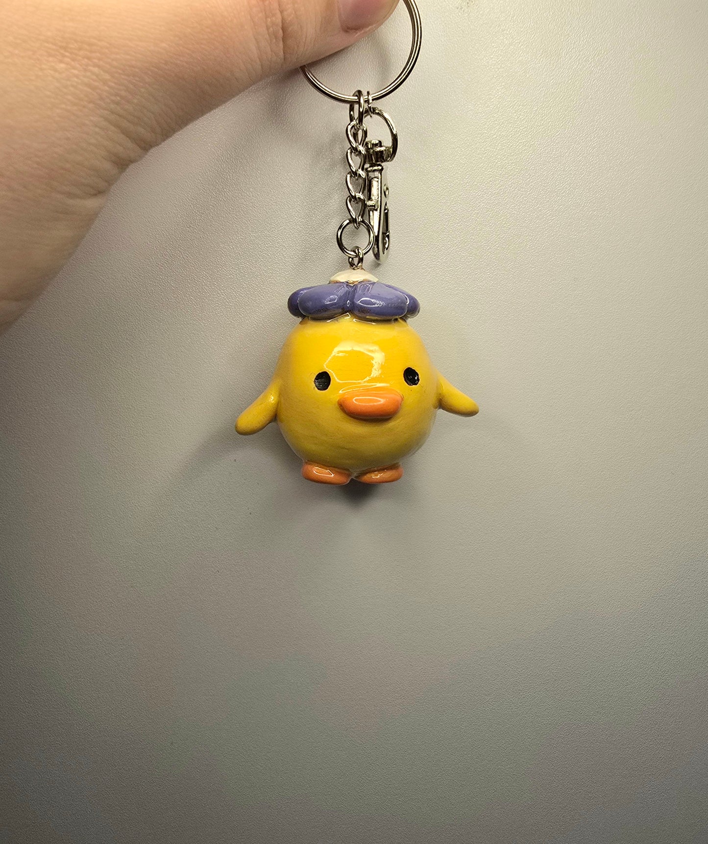 Handmade Polymer Clay Flower Hat Ducks