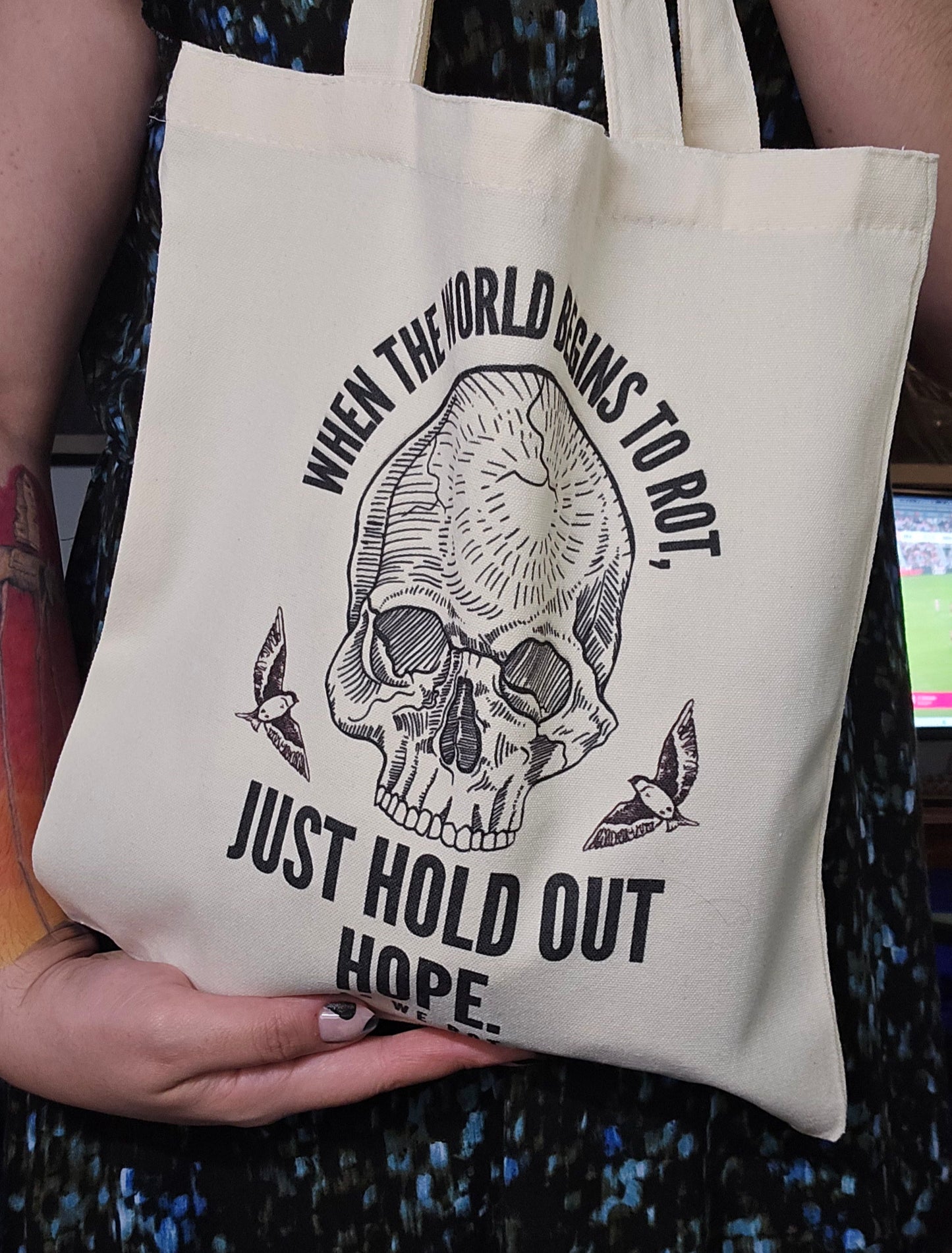 "As We Rot" Tote Bag