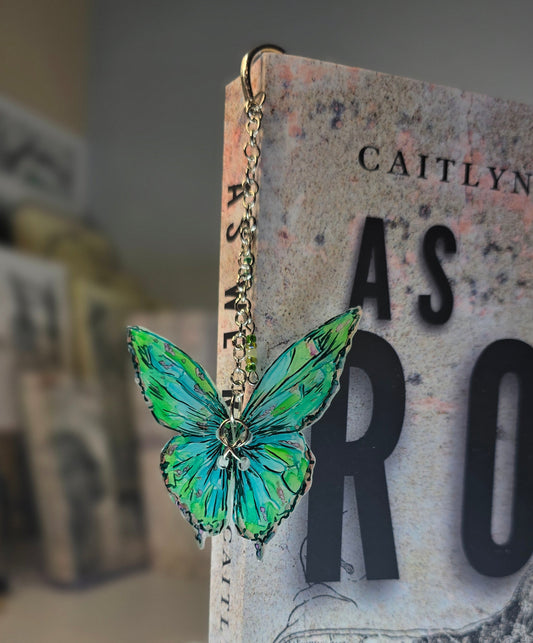 Metal Butterfly Chain Bookmark