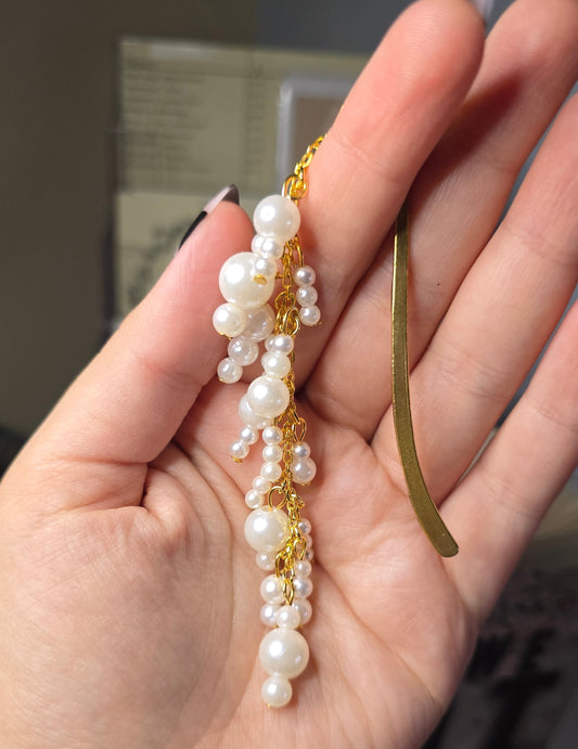 Metal Drops of Pearl Bookmark